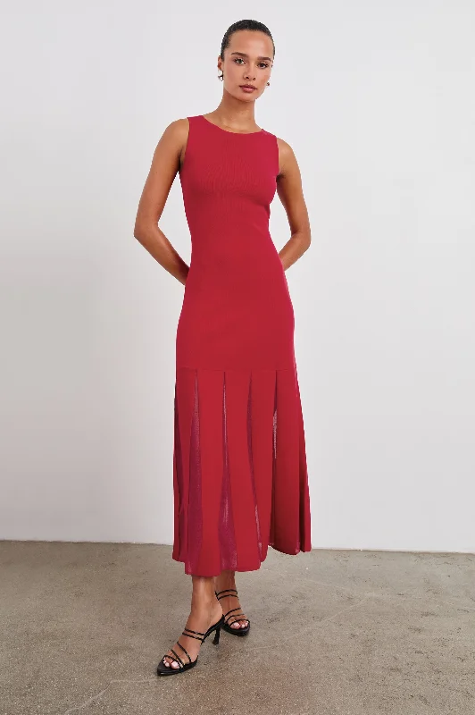 ALESSIA DRESS - SCARLET