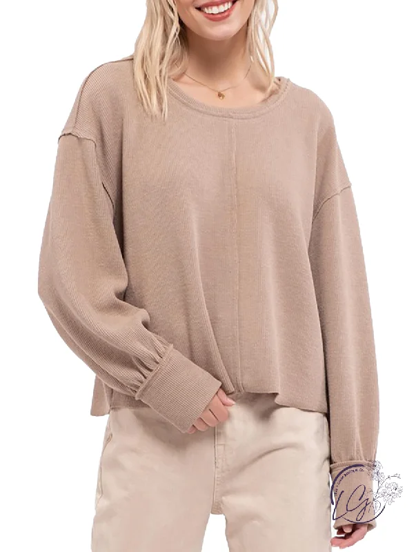 Wrap - Style Women Long Sleeve Top for a Versatile FitForever Young Knit Long Sleeve