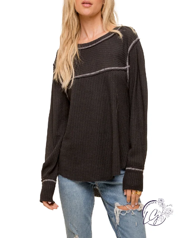 Lace - Trimmed Women Long Sleeve Top for an Elegant LookBetter Now Thermal Long Sleeve