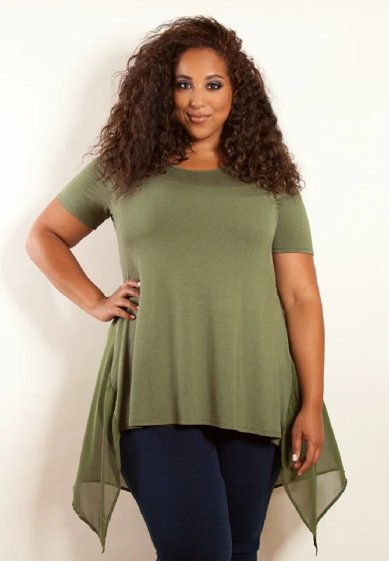 Plus Size Women Long Sleeve Top for a Flattering and Comfortable FitJessa Chiffon Top