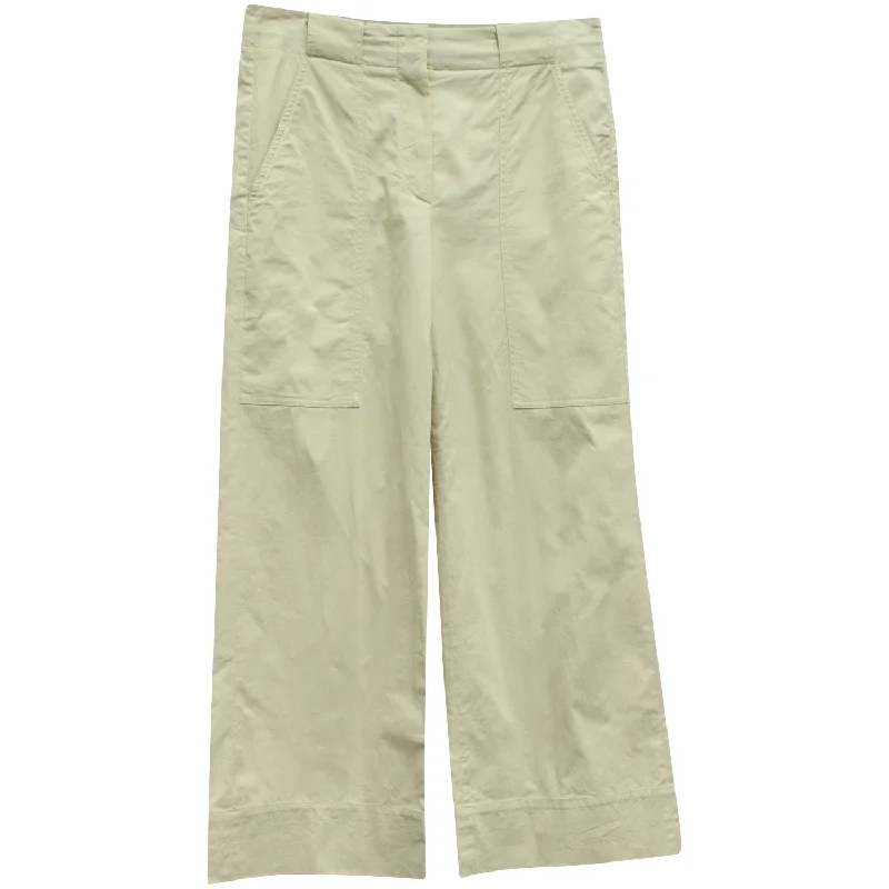 Brunello Cucinelli Wide Leg Pants in Beige Cotton