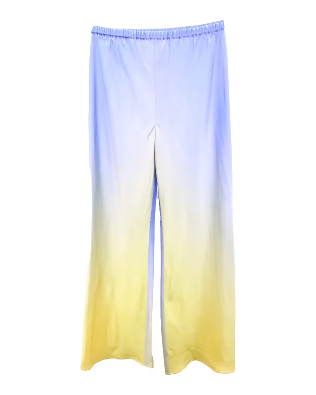 Cult Gaia Stacie Gradient Wide-Leg Pants in Blue Polyester