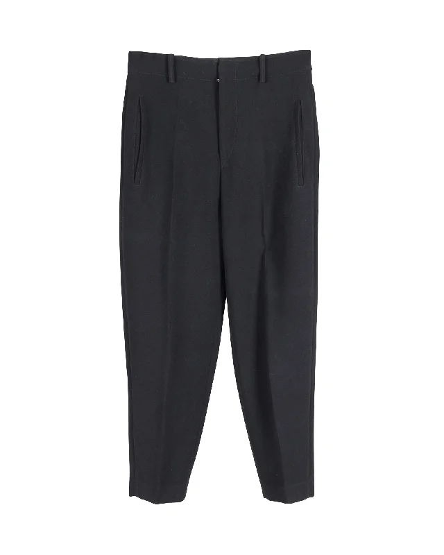 Isabel Marant Straight Leg Trousers in Black Wool