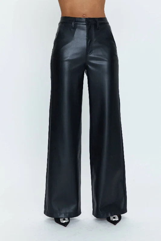 Lana High Rise Ultra Wide-Leg Trouser In Slate Black