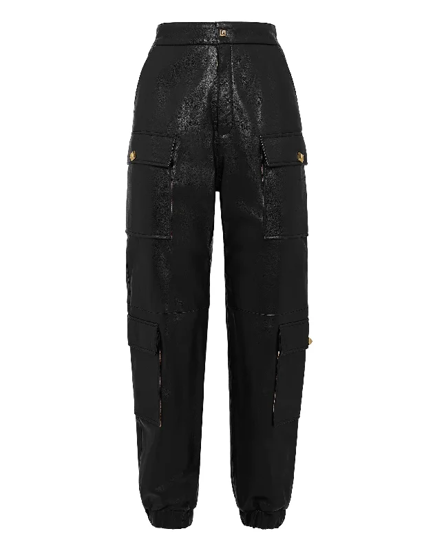 Leather Jogging Trousers