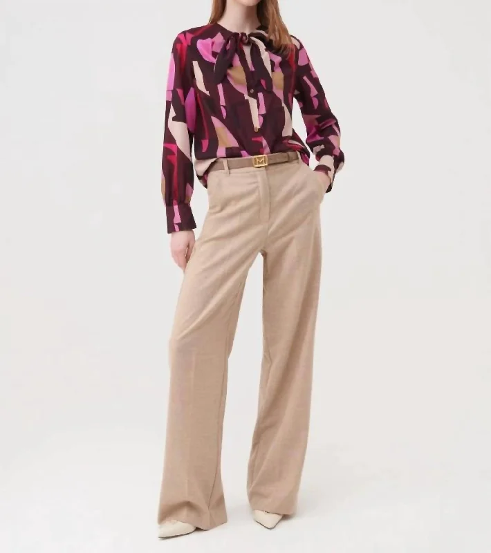 Nemi Wool Trouser In Powder