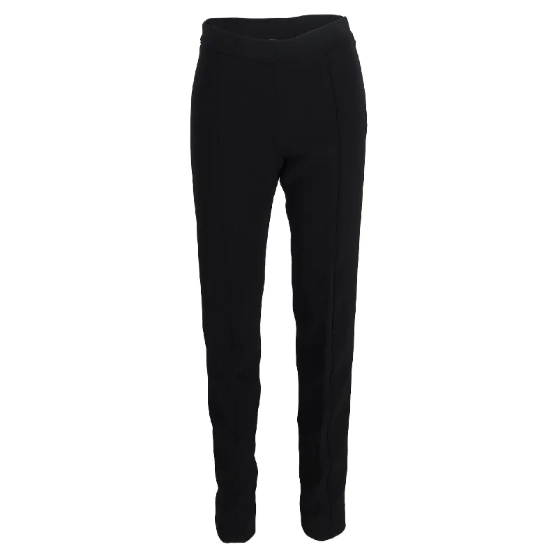 Proenza Schouler High-Waisted Slim-Leg Trousers in Black Wool