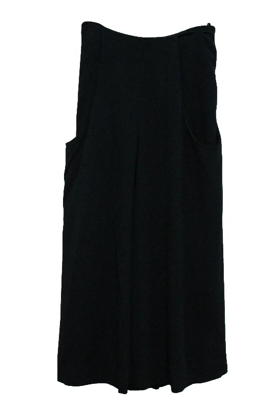 The Row Wide Pants in Navy Blue Viscose