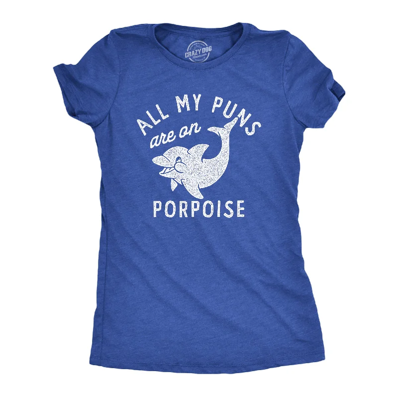 Puff Sleeve Women T Shirt for a Fashion - Forward LookAll My Puns Are On Porpoise Women's T Shirt