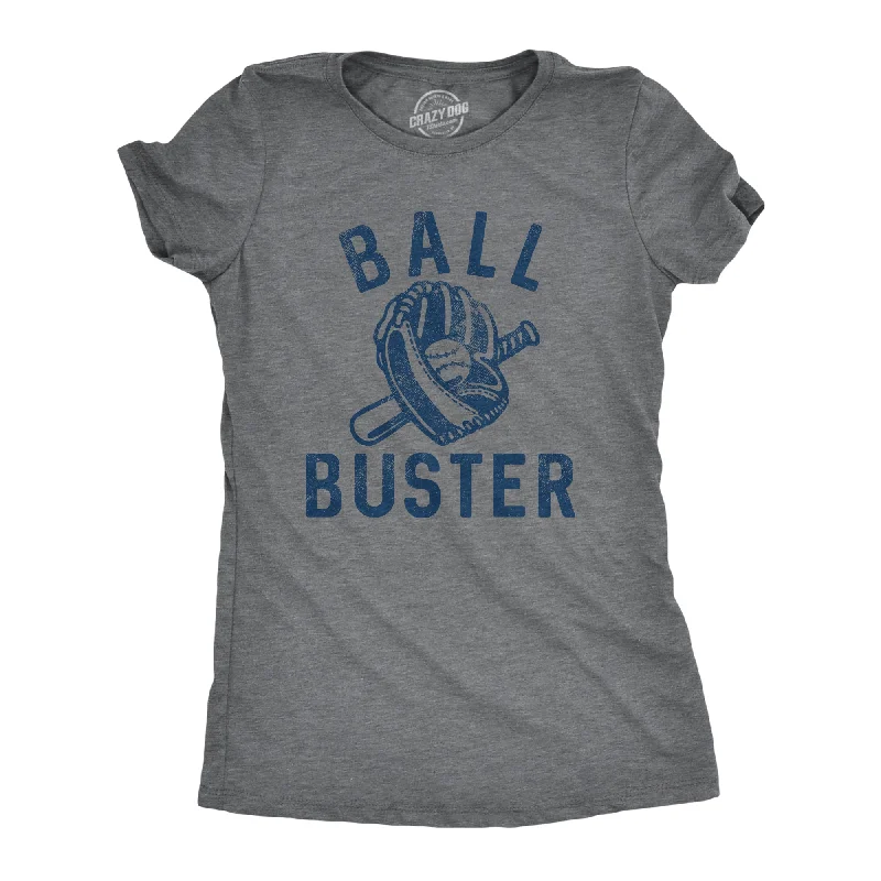 V - Neck Women T Shirt to Enhance the NecklineBall Buster Baseball Women's T Shirt