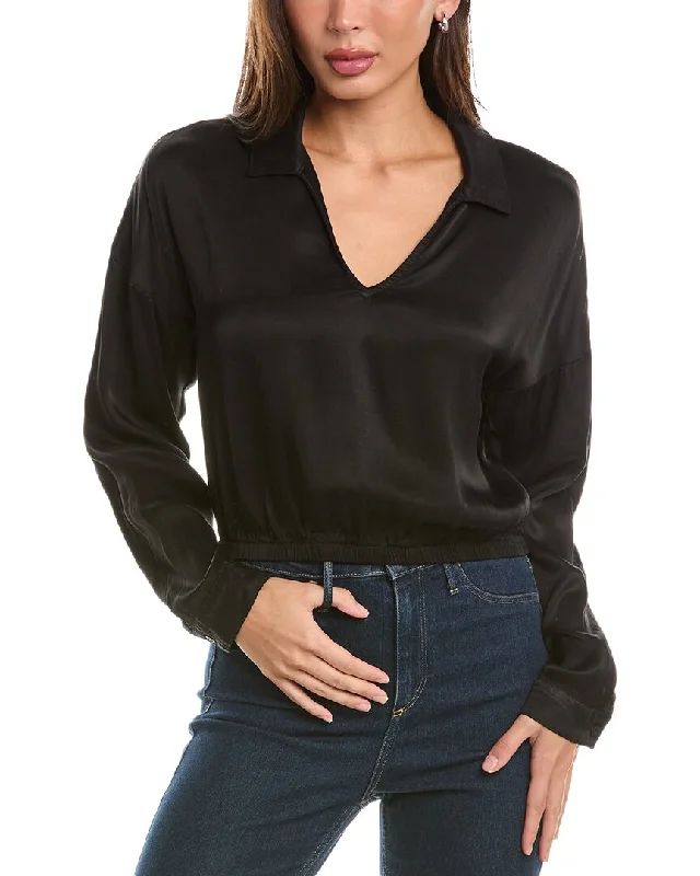 Mock - Neck Women Sweater for a Modern TwistBella Dahl Collar V-Neck Pullover