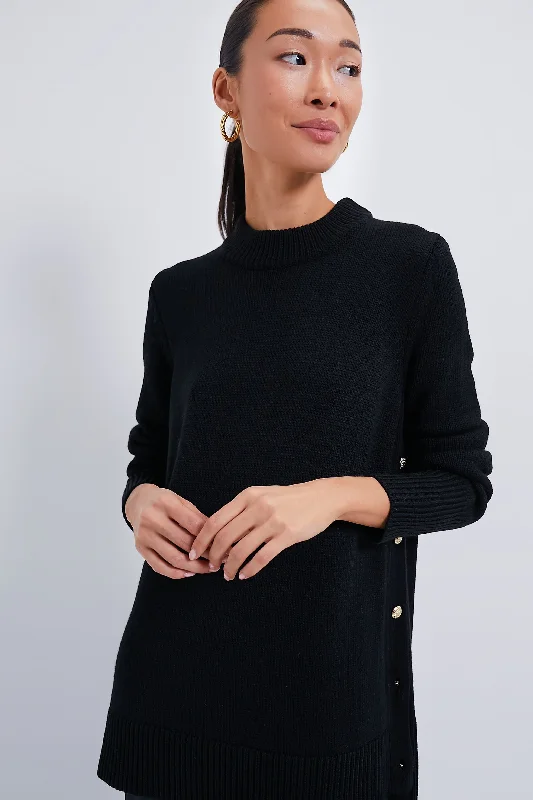 Cable - Knit Women Sweater with Intricate PatternsBlack Bexley Sweater