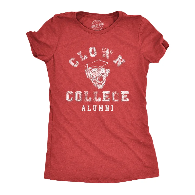 Striped Women T Shirt in a Classic PatternClown College Alumni Women's T Shirt