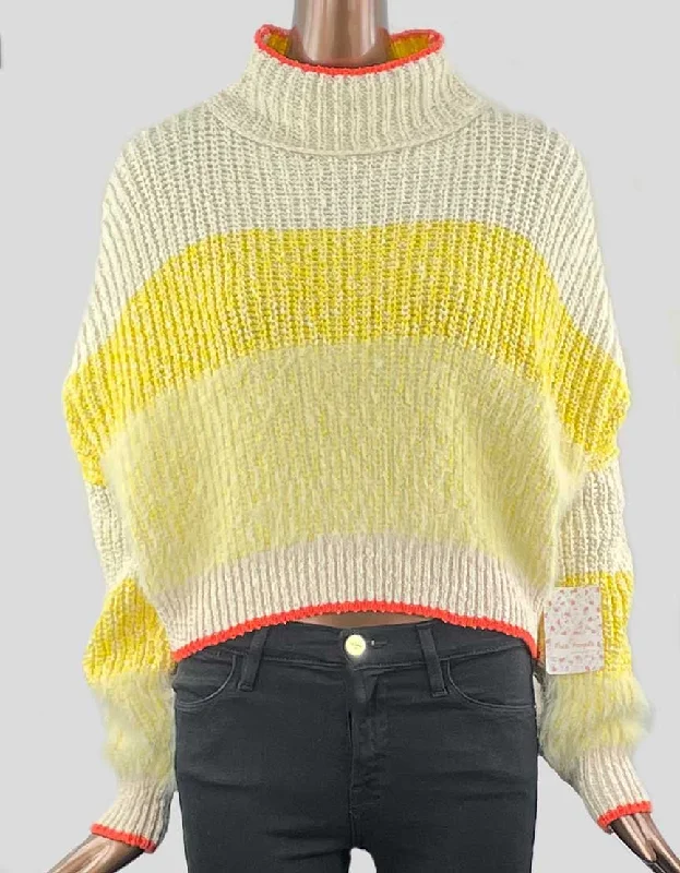 Chunky Knit Women Sweater for Winter WarmthFree People Sunbrite Cotton Blend Sweater Small