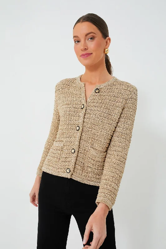 Striped Women Sweater with a Timeless PatternGold Gaston Sweater