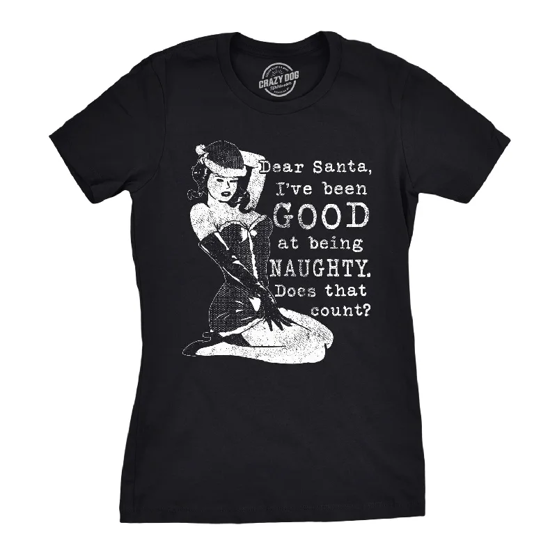 Pocketed Women T Shirt for Added FunctionalityGood At Being Naughty Women's T Shirt