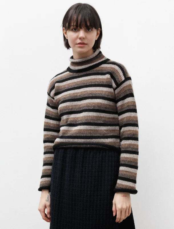 Mock - Neck Women Sweater for a Modern TwistPaddington Sweater Stripes