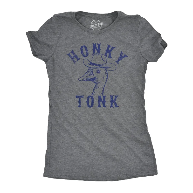 Distressed Women T Shirt with a Laid - Back AestheticHonky Tonk Women's T Shirt