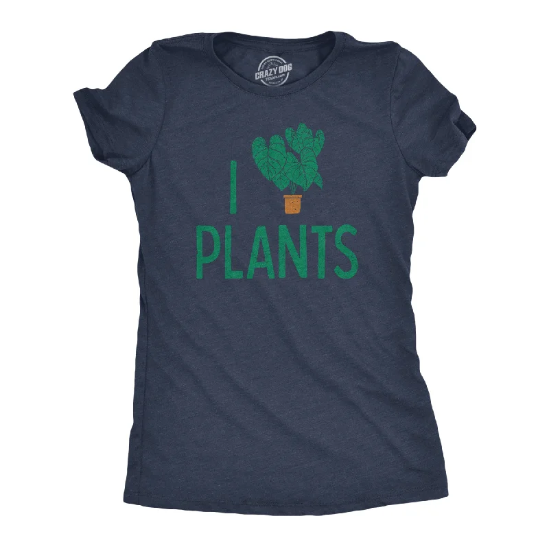 Striped Women T Shirt in a Classic PatternI Heart Plants Women's T Shirt