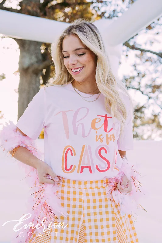 Crop Top Women T Shirt to Pair with High - Waisted BottomsKappa Alpha Theta Philanthropy Casa Tee