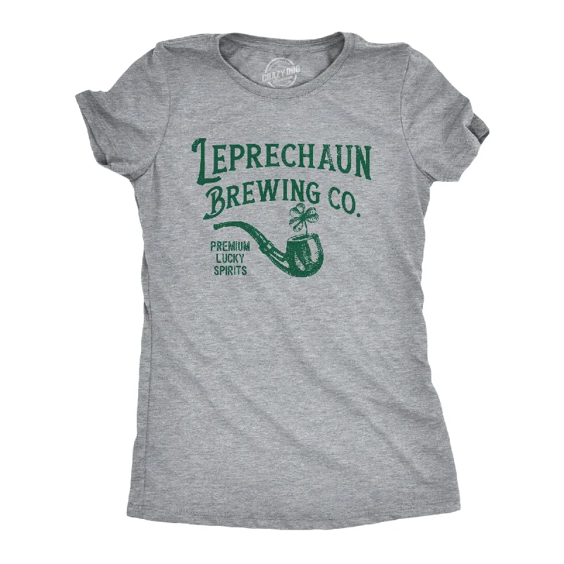 Crop Top Women T Shirt to Pair with High - Waisted BottomsLeprechaun Brewing Co Women's T Shirt