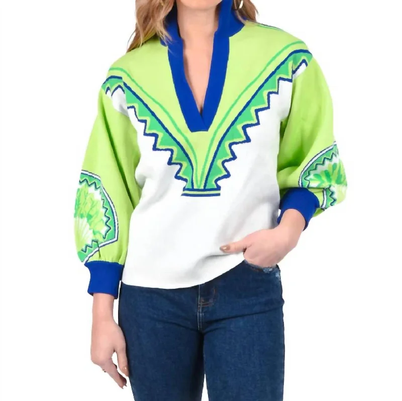 V - Neck Women Sweater to Elongate the NecklineLolli Sweater In Deco