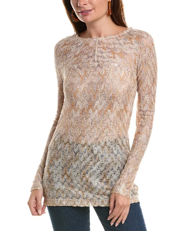 Hand - Knitted Women Sweater with Artisanal CharmM Missoni Top