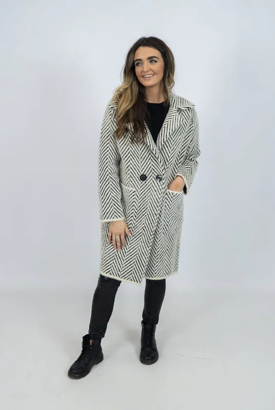 Button - Down Women Sweater for a Versatile LookMd'M Knitted Coat