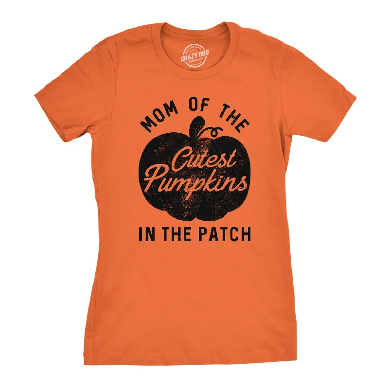 Long Sleeve Women T Shirt for Cooler WeatherMom Of The Cutest Pumpkins In The Patch Women's T Shirt