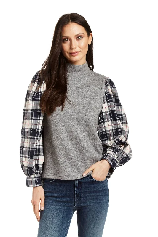 Lightweight Women Sweater for Spring and FallShelley Top In Heather Grey