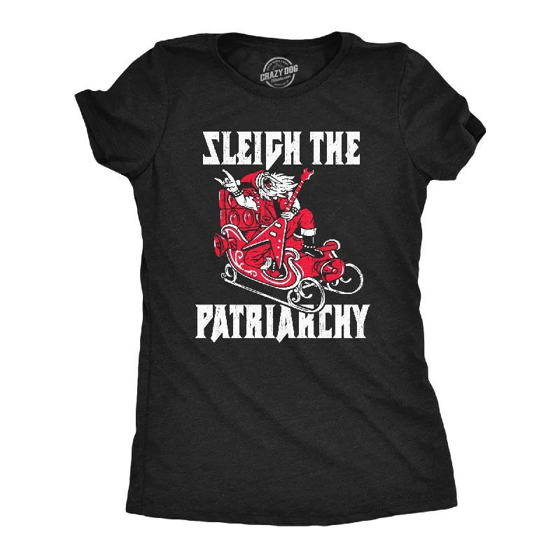 Crop Top Women T Shirt to Pair with High - Waisted BottomsSleigh The Patriarchy Women's T Shirt