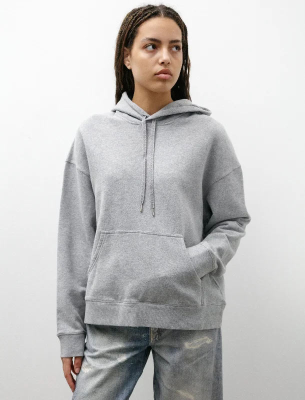 Color - Blocked Women Sweater for a Bold Fashion StatementLoopback Hoody Grey Mélange