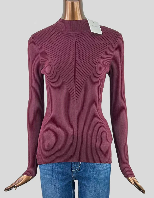 Lightweight Women Sweater for Spring and FallTED BAKER Taralyn Mock Neck Sweater w/ Tags - 3 |  8 US