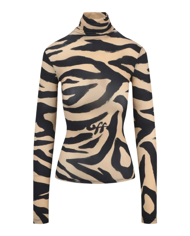 Cashmere Women Sweater with a Luxurious Soft TouchZebra Sec Skin Long Sleeve