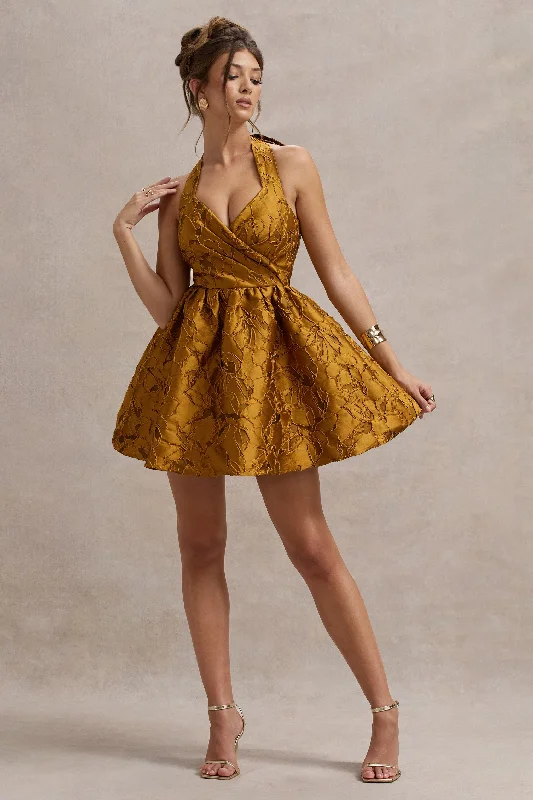 Little Black Women Dress with Sequins for a Glamorous Night OutPixi | Mustard Floral Print Sweetheart Neck Mini Dress