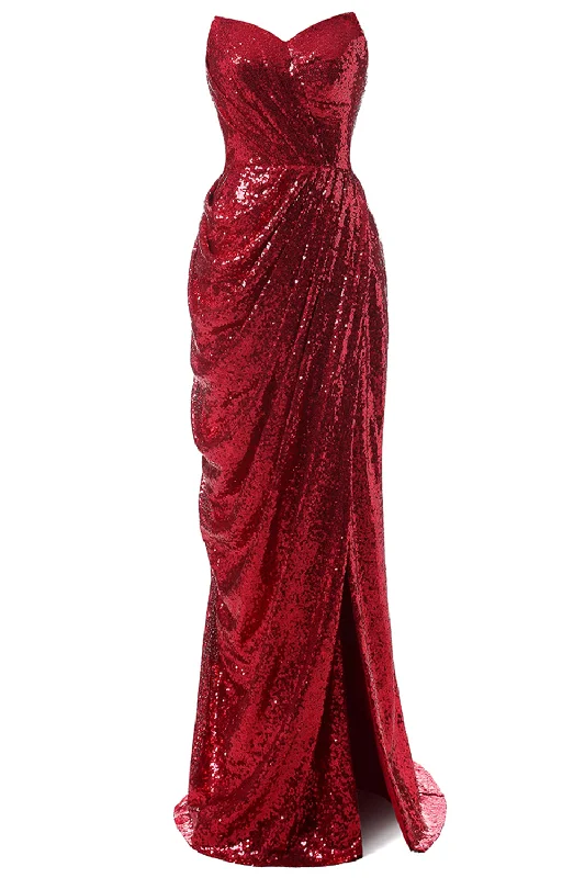 Shift Women Dress with a Simple and Classic Design for Everyday WearRed Mermaid Sequin Prom Dress