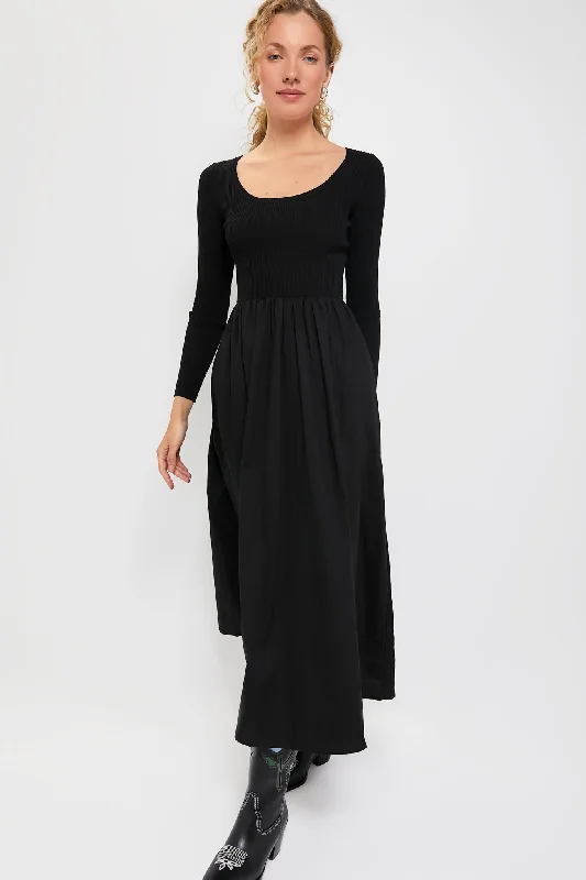 Backless Women Dress for a Sexy and Alluring Look at Evening EventsBlack Midi Dress