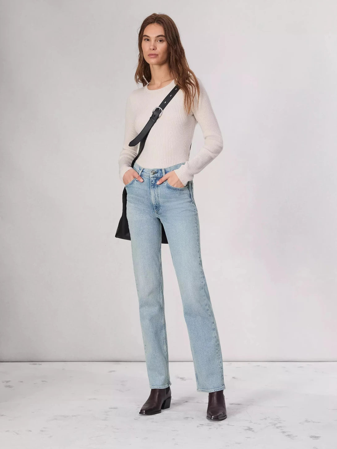 Harlow Long Mid-Rise Straight Jean - Bloomfield