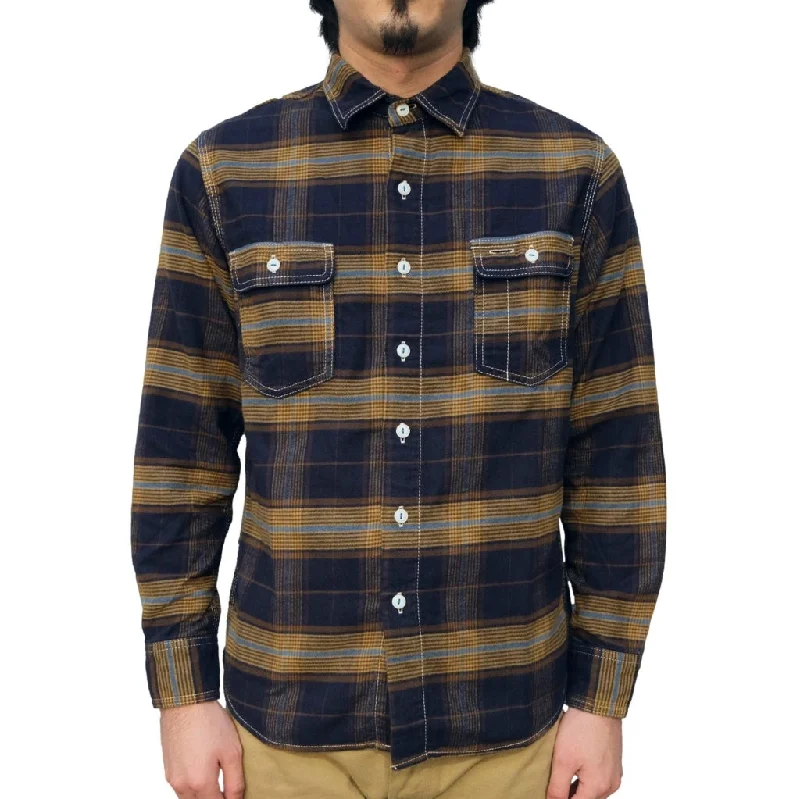 Japan Blue Indigo Check Flannel Shirt