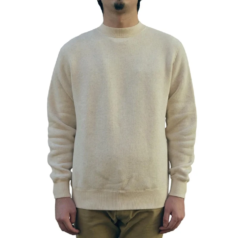 Loop & Weft Tompkins Knit Mock Neck Sweatshirt (Oatmeal)