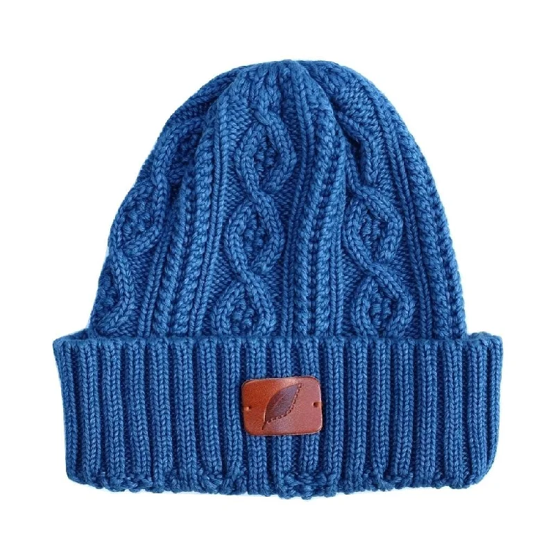 Pure Blue Japan Light Indigo Dyed Knit Beanie (3 Gauge Version)