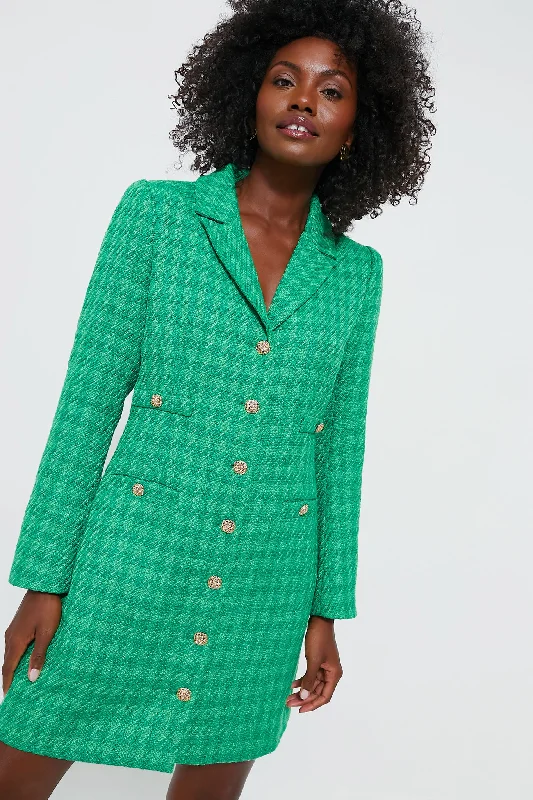 Ruffled Women Dress with Multiple Layers for a Playful and Girly StyleEmerald Tweed Stacie Dress