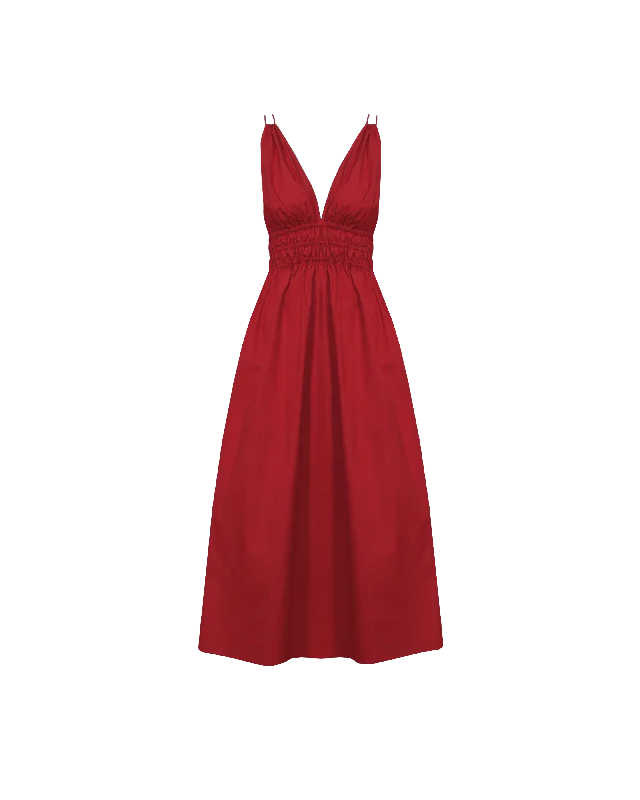 Halter Neck Women Dress to Show Off the Shoulders and NecklineHERO MAXI DRESS GARNET