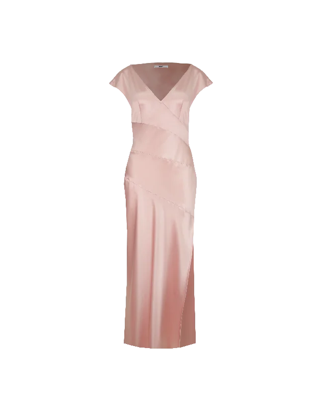 Halter Neck Women Dress to Show Off the Shoulders and NecklineLIV GOWN PINK