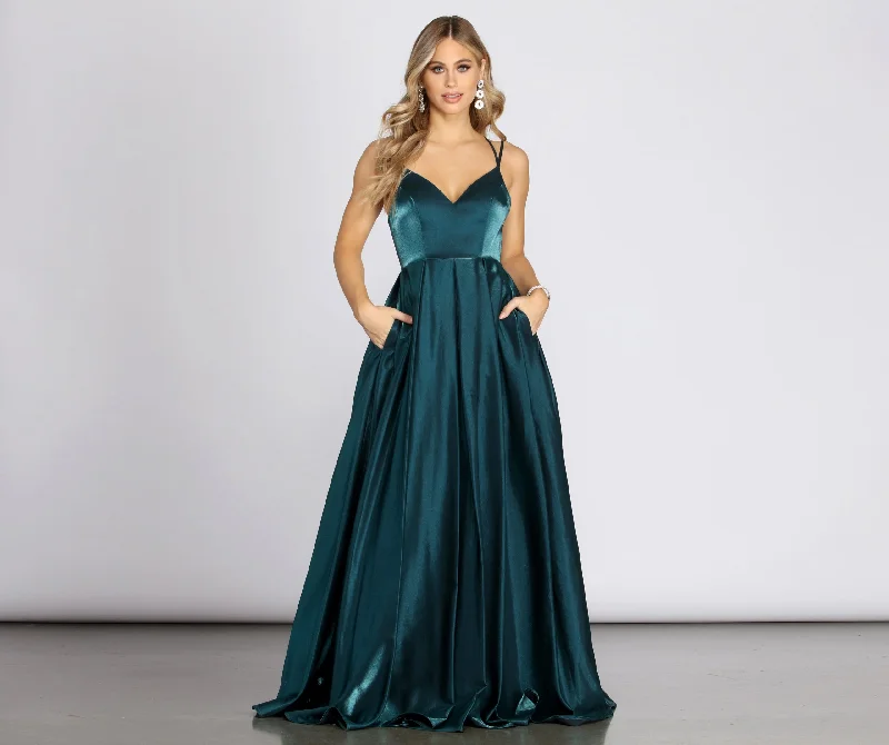 Lace - Embellished Women Dress for an Elegant and Sophisticated AppearanceLona Formal Cross Back Gown