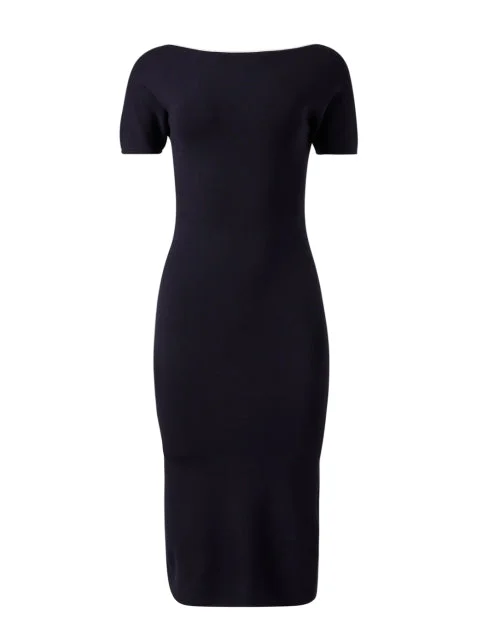 Sheath Women Dress with a Tailored Fit for a Professional LookLuglio Navy Knit Dress