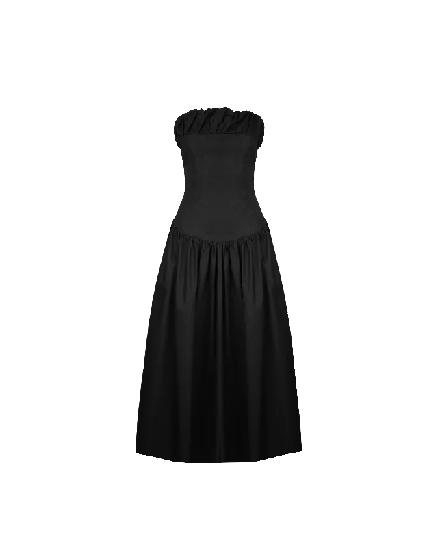 Mermaid - Style Women Dress with a Fitted Silhouette for Special OccasionsSORBET DRESS BLACK