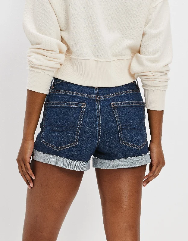 Patterned Geometric Women Shorts for a Modern AppealAE Strigid Denim '90s Boyfriend Short