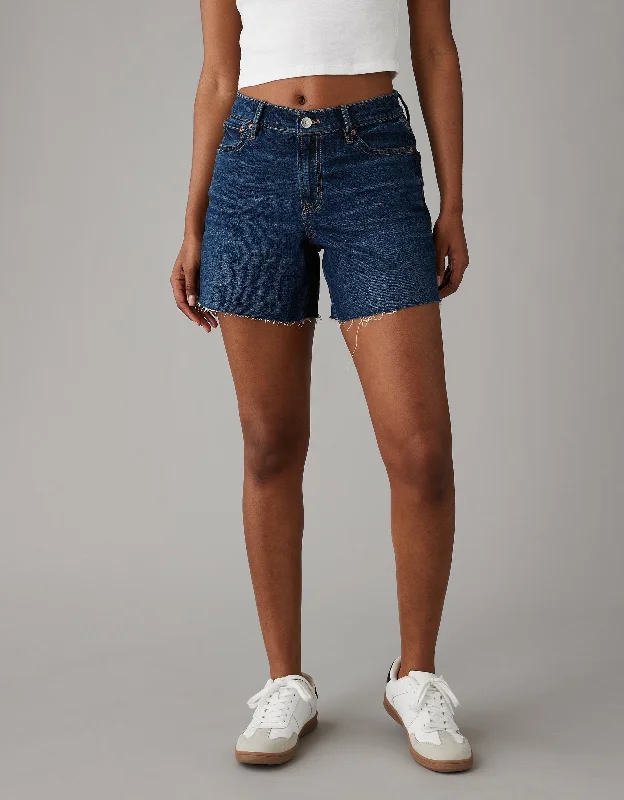 Bermuda Women Shorts for a Classic and Sophisticated LookAE Strigid Super High-Waisted 6" Relaxed Denim Short