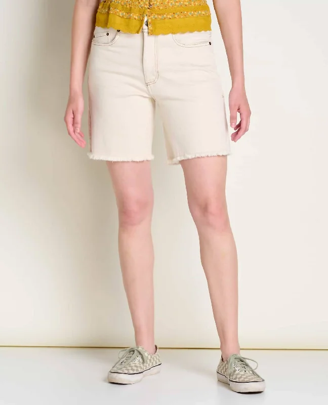 High - Waisted Women Shorts for a Retro and Flattering LookBalsam Seeded Cutoff Short In Natural